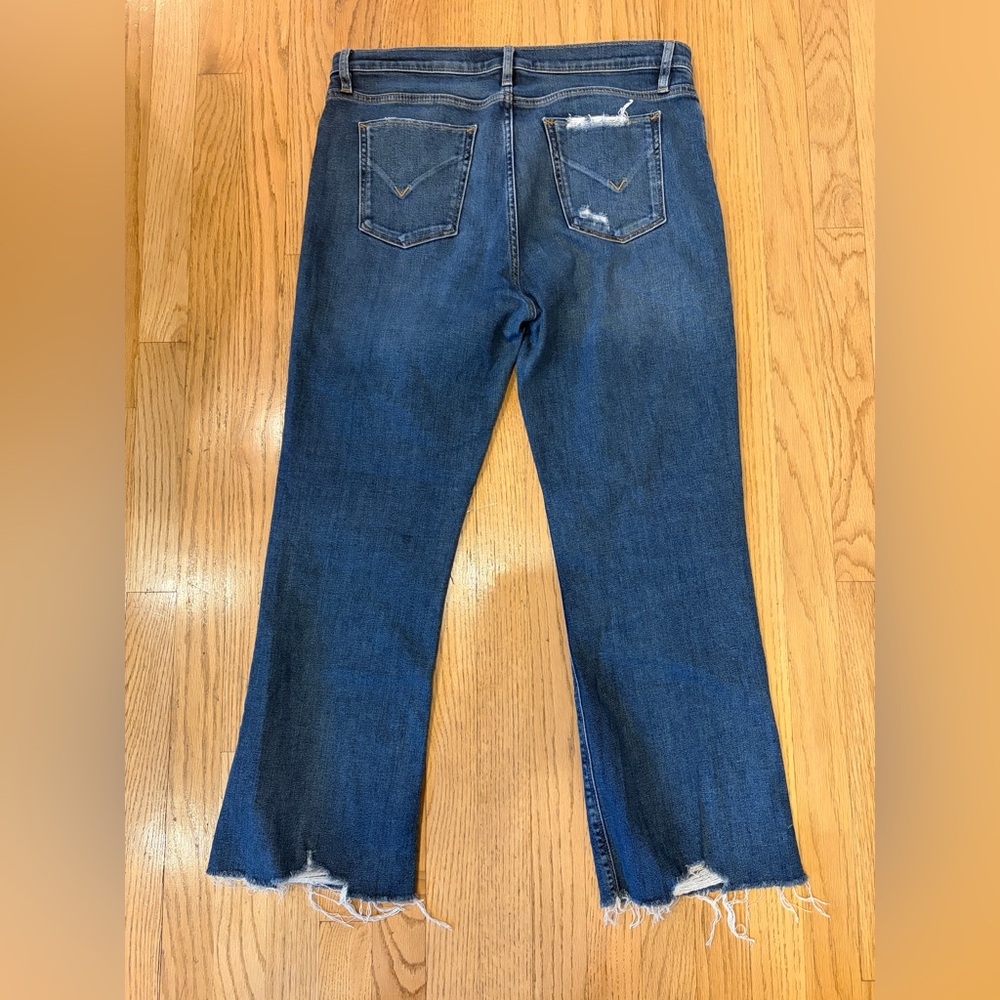 Hudson Jeans Barbara Cropped Bootcut Raw Hem Size 32 - Picture 2 of 4